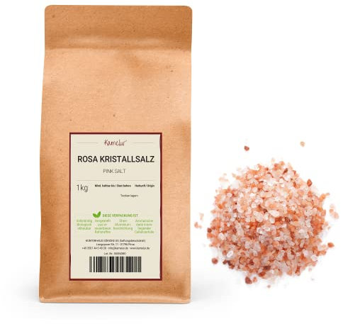 Kamelur Rosa Kristallsalz granuliert - 1kg - Naturbelassenes Salz grob aus Pakistan - Steinsalz ohne Zusätze - Ursalz