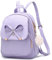 IHAYNER I Girls Bowknot mini zaini in pelle PU donna moda zaino borse a tracolla per signore piccolo zaino adolescenti, lilla, M