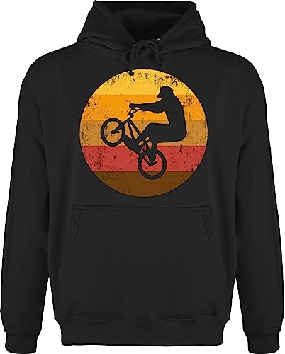 Hoodie Herren Pullover Männer - Fahrrad Bekleidung Radsport - BMX Jump I Geschenk BMX Fahrer I BMX Fan - S - Schwarz - Radfahren Rad Fun-Kapuzenpullover Bike MTB Pulli Radfahrer Downhill
