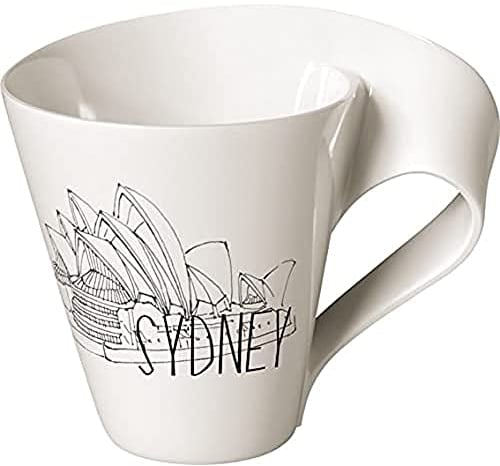 Villeroy & Boch - Modern Cities, Becher mit Henkel, Sydney, 300ml, Premium Porzellan, weiß