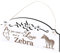 Schild Zebra Deko 20x10cm - All you need is Love and a Zebra - Holz Wanddeko Dekoration Wand