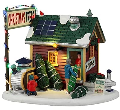 Lemax Vail Village Illuminato Edificio: Piccolo lotto Di Alberi Di Casa, Resina
