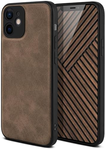 ONEFLOW Pali Case kompatibel mit Apple iPhone 12 mini Hülle mit Kameraschutz, Vegan Leder Case, Premium Backcover Handyhülle, Flexible Schutzhülle Ultra Dünn - Taupe