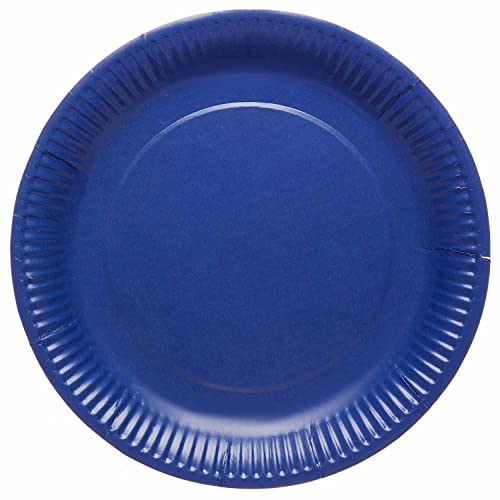 Amscan 9915400-209-66 - Navy Blue Eco-Friendly Recyclable Paper Party Plates - 8 Pack