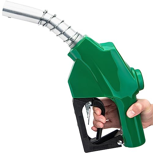 GDDGHS Fuel Nozzle 1 Inch NPT, Auto Shut Off Fuel Nozzle1-3/16 Inches(OD=30mm) Automatic Fueling Nozzle for Diesel Fuel Filling, Max Flow Rate 120L/Min(32GPM), 1-3/16 Inches(OD=30mm) Spout, Green