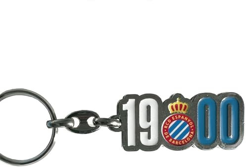 RCD Espanyol | 1900 Shield Keyring | Unisex, blue/white, Estandar
