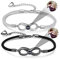 lorajewel 2 Stücke Personalisiert Armbänder mit Foto Projektion für Damen Herren Magnetisch Herz Freundschaftsarmband Partnerarmband für Valentinstag Ehemann Ehefrau Freund Freundin…