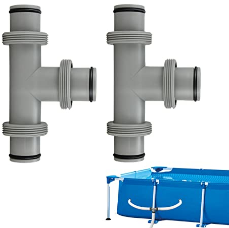 Poolschlauch Adapter Schlauchadapter Schlauchverbinder Intex Ersatz-Schlauchadapter für Pumpen Pool T-Gelenk 32mm Schlauchverbinder Wasserrohr-Verlängerungsfittings Poolzubehör (A 2 Stück)