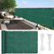 YUANZHI Balkon Sichtschutz 130 x 450 cm HDPE 185g/m², Wetterfest Balkonbespannung mit Ösen und Kabelbinder für Balkon Garten im Freien, Dunkelgrün