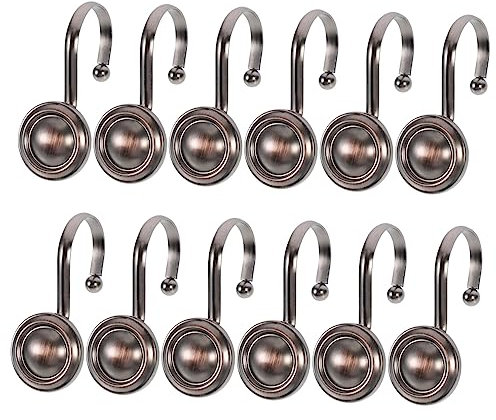 Robuste Badevorhanghaken Aus Zinklegierung 12er-Pack Einfach Zu Installierende Badezimmer-zubehör-Sets Im Retro-Stil
