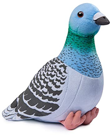 lilizzhoumax Taube Kuscheltier 23cm/9” Simuliertes Tier Taube Plüschtier Kawaii Vogel Realistische stofftier Plüschspie Spielzeug für Wilde Tiere, Geschenk für Freunde Kinder