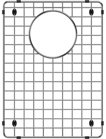 BLANCO 235919 Edelstahl-Bodengitter für Liven SILGRANIT 60/40 Doppelbecken-Küchenspüle (kleine Schüssel)