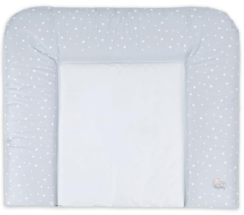 Wickelauflage Wickelunterlage abwaschbar und wasserdicht 85x72 cm - Wickelmatte zum Auflegen auf Wickeltisch Wickelaufsatz Wickelkommode oder Waschmaschine changing mat 85 x 72 Grau