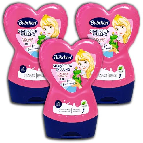 3 er Pack Bübchen 2in1 Shampoo & Spülung Prinzessin Rosalea 3 x 230 ml