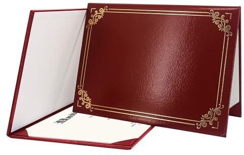 GraduationMall Diploma Cover Certificate Holder with Gold Foil Border for A4 Award Paper Classic Smooth Maroon