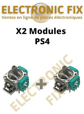 ELECTRONICFIX X2 Modules 3D PS4 Stick Analogique pour Joystick pour Manette compatible avec PlayStation 4