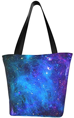 AABSTBFM London bedruckte große Tragetasche für Damen, Mädchen, vielseitige Umhängetasche, Shopper Handtasche und Strandtasche, Galaxy, Einheitsgröße