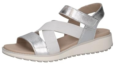 Caprice Damen Sandalen flach mit Klettverschluss Elastisch