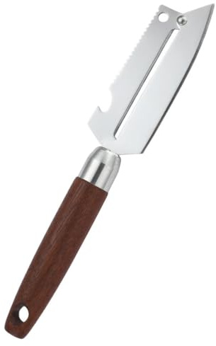 TOPBATHY Edelstahl Schäler Mit Holzgriff Multifunktionaler Küchenschäler Für Kartoffeln Karotten Und Gurken Obst- Und Gemüseschäler Mit Flaschenöffner Ergonomisch Und Stabil