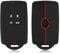 LINXINS Car Key Cover, for Renault Key Card Case - Renault Clio Key Cover - Renault Kadjar Key Cover, TPU Silicone Key Cover, Duster Key Cover Compatible with RENAULT, 4 Buttons (Red Line)