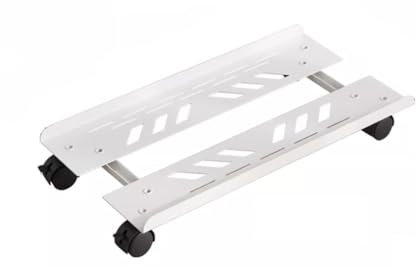 CPU Ständer PC-Ständer Desktop-Ständer, mobiler CPU-Ständer, verstellbar, PC-Gehäusehalter, PC-Tablett mit 4 Lenkrollen for die meisten PC-Gaming-Gehäuse, Heimbüro unter dem Schreibtisch für PC-Tower(