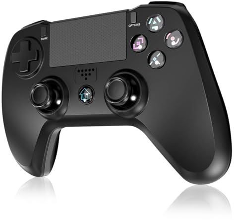 Shiptree Wireless Controller für PS-4, Game Controller Kompatibel mit PS-4/Slim/Pro mit 2 Programmierbaren Tasten, Gamepad mit Trubo/Dual Vibration