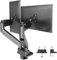 Claiks Monitor Halterung 2 monitore für 35 Zoll Flach und Curved Bildschirm,Halterung 2 Monitor Arm Höhenverstellbar Neigbar Schwenkbar Drehungbar, Monitorhalterung VESA 75 & 100 mm,Hält 40 kg,Schwarz