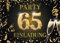 Edition Colibri Einladungskarten zum 65. Geburtstag, 10 Stück, Format A6, Karten-Set, Einladung, zum Beschriften, Party schwarz, gold (11179 DE)