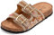 JOMIX Mules Femmes Anatomiques Sabot Confortables été Bohème Sandales Femme Claquette Confortables pour Piscine Plage Mer (Beige, 40)