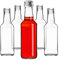 KADAX Glasflaschen zum Befüllen, 200ml, 100 Stück, leere Likörflaschen mit Schraubverschluss, Saftflaschen, Flaschen für Likör, Schnapsflaschen (Silber)