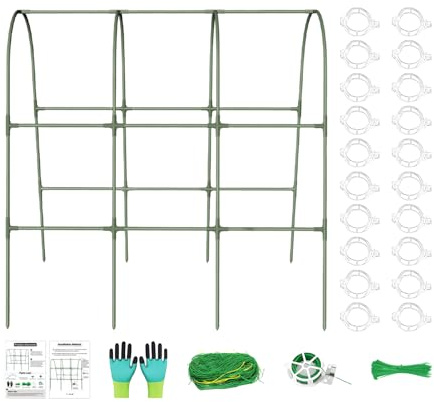 Sucritude Gurken Rankgitter Für Hochbeet - Gemüsespalier Für Gurkenpflanzen,Wetterfeste Stabile Rankbogen Für Tomaten Trauben Erbsen Und Balkon Garten