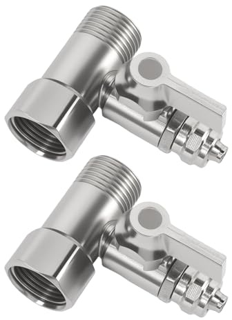 Wasseranschluss Adapter T-Stück, 2 Stück Absperrhahn Absperrventil Adapter T-Stück 3/8x3/8x1/4 zum Anschluss von 2 Geräten Wasseranschluss Osmoseanlage Adaptes T-Stücks Schlauch Wasseranschluß