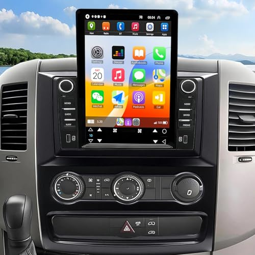 Car Stereo for Mercedes Benz Sprinter 2007-2018 Car Radio CarPlay 10 Inch | Double Din Android Wireless Carplay Android Auto Support Bluetooth/GPS/WiFi/Backup Camera/SWC/FM/Mirror Link/IPS Touch Screen