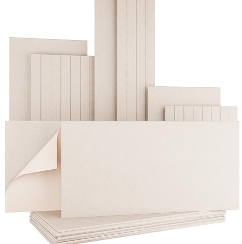 AKUSTIKO Akustikpaneele Selbstklebend 120x60cm - 4 Stück Beige Akustik Wandpaneele Schallschutz & Raumakustik Panels Filz 9mm Hexim Decken- & Wandverkleidung Büro Planung (2.88m²)