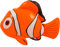 Aufblasbare Clownfische in orange - Nemo, 43 cm