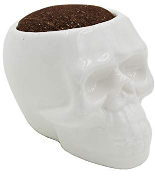Out of the blue Kopf mit Gras Keramik, Skull, ca. 5,5 cm