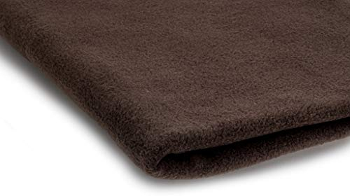 Polar Antipilling Fleece Stoffe 200 g / m² von allerbester Qualität erhältlich in 50 Farben 50 x 155 cm (Nr. 6 Dunkelbraun)
