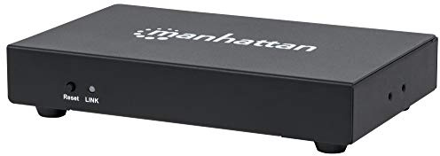 Manhattan-Products 4-Port Splitter - HDMI Extender bis 50m, Reciever mit LED-Statusanzeige , Auflösung von 1080p & HD 3D Video, Plug & Play - Schwarz