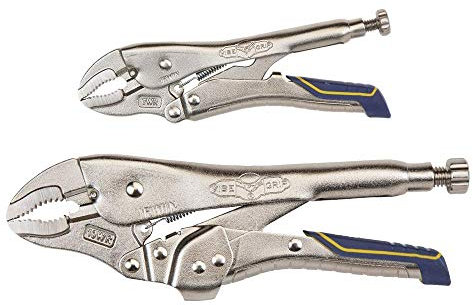 IRWIN Vise-Grip IRHT82590 - Pinze di bloccaggio con ganasce curve, 17,8 cm e 25,4 cm