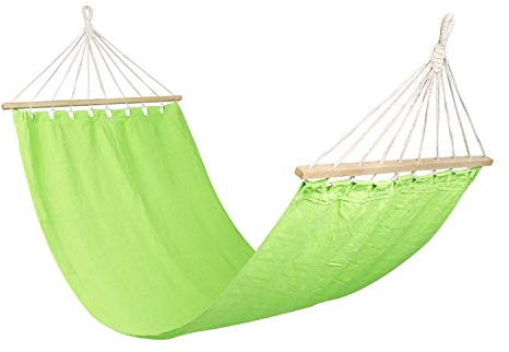 Mojawo Hängematte Hängeliege Hängesitz Poly/Baumwolle Liegefläche 200x180cm Lime/Grün