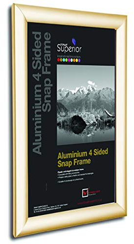 Stewart Superior A1 Aluminium 4 Sided 25mm Front Loading Picture/Poster Snap Frame - Cream