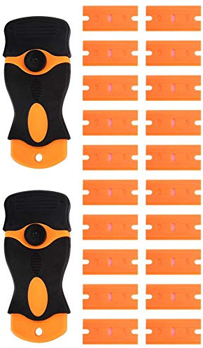 Annadue Kunststoff Schaber mit 20 Kunststoff klingen, kunststoffspachtel Plastik Schaber für UV-Kleber und OCA-Kleber Entferner, Etikettenlöser usw.