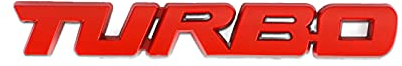 MAD HORNETS Adesivo 3D in metallo con logo Turbo per auto, emblema distintivo per bagagliaio, decalcomania rossa