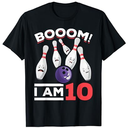 Booom! Bowling Bowling-Bowling-Ball zum 10. Geburtstag T-Shirt