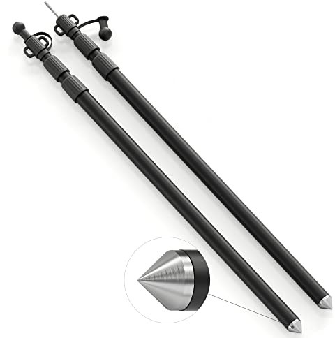 WILDROAD Planenstangen, Zeltstangen, Überdachungsstangen, 2,3 m, Teleskopstangen aus Aluminium mit rutschfestem Aluminiumkegelboden, tragbare und leichte Campingausrüstung für Camping und Markisen, 2