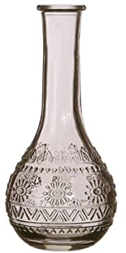 NaDeco Glasflasche 'Paris', Höhe 15,8cm, Durchmesser 7,5cm, viele Farben zur Auswahl | Glasvase | Dekoflasche | Glas-Flaschen | Deko-Vasen | Kleine Flaschen, Farbe:Grau