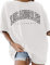 TOMEEK Damen T-Shirt Rundhals Kurzarm Top Sommer einfarbig Oversize T-Shirt Kausale Baumwolle breite Schulter T-Shirt, Weiß, Größe M