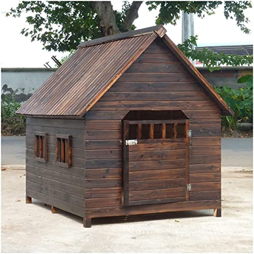 Hundehütten Für Draußen, Hundehütte Holz Outdoor Hundehütten Hundekisten Zwinger Villa, Hundehütte Outdoor Für Kleine Mittelgroße S Wetterfest, 27,1 x 26 x 26,8 Zoll (27,1 x 26 x 2