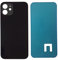 DHLK® Backcover Glas Rückseite Gehäuse kompatibel mit iPhone 12 - Back Glass Big Hole (Schwarz)