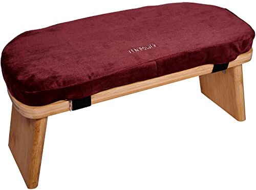 Zen Power Panca Yoga Pieghevole – Panca Meditazione Yoga in Legno – Sgabello Pieghevole Ergonomico per Preghiera – Sgabello Legno con Imbottitura per Momenti Spirituali – Yoga Accessori